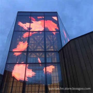 Outdoor P15.625 LED Mesh Screen Curtain Display: Transparent Media Facade Solutions